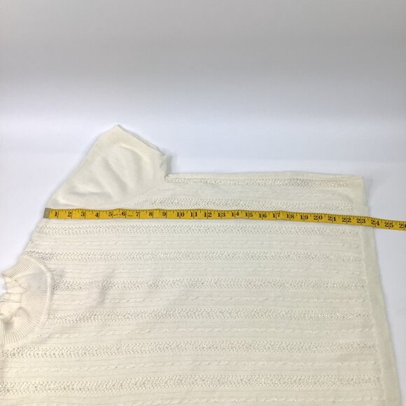 Vintage Alfred Dunner Large Beaded Cable Knit Short Sleeve Sweater Feminine - Picture 7 of 8